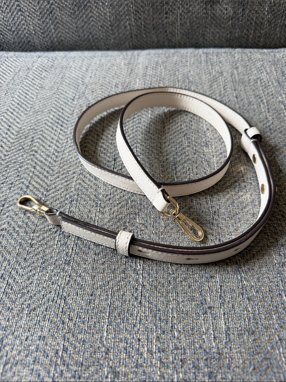 Kate Spade White Leather Removable/Adjustable Replacement Strap.